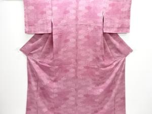 未使用品　亀甲に寄せ柄小紋着物